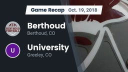 Recap: Berthoud  vs. University  2018