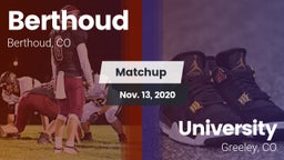 Matchup: Berthoud  vs. University  2020