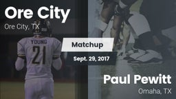 Matchup: Ore City  vs. Paul Pewitt  2017