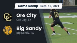 Recap: Ore City  vs. Big Sandy  2021
