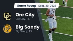 Recap: Ore City  vs. Big Sandy  2022