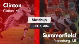 Matchup: Clinton  vs. Summerfield  2016