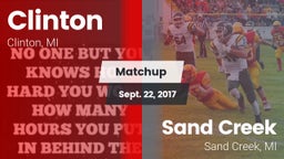 Matchup: Clinton  vs. Sand Creek  2017