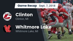 Recap: Clinton  vs. Whitmore Lake  2018