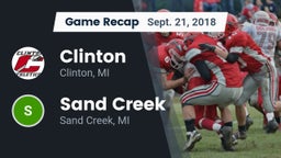 Recap: Clinton  vs. Sand Creek  2018