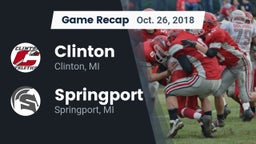 Recap: Clinton  vs. Springport  2018