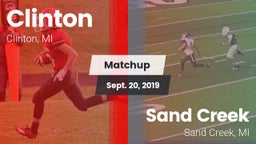 Matchup: Clinton  vs. Sand Creek  2019