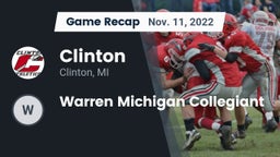 Recap: Clinton  vs. Warren Michigan Collegiant 2022