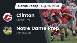 Recap: Clinton  vs. Notre Dame Prep  2023