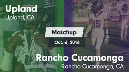 Matchup: Upland  vs. Rancho Cucamonga  2016