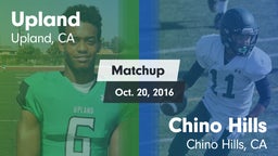 Matchup: Upland  vs. Chino Hills  2016