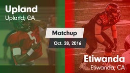 Matchup: Upland  vs. Etiwanda  2016