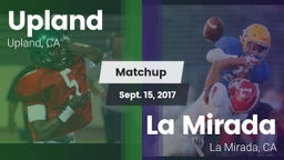 Matchup: Upland  vs. La Mirada  2017