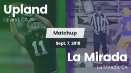 Matchup: Upland  vs. La Mirada  2018