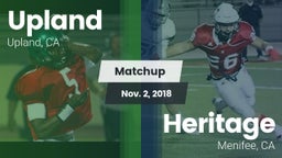 Matchup: Upland  vs. Heritage  2018