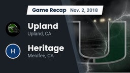 Recap: Upland  vs. Heritage  2018