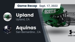 Recap: Upland  vs. Aquinas   2022