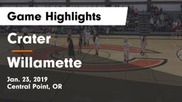 Crater  vs Willamette  Game Highlights - Jan. 23, 2019