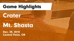 Crater  vs Mt. Shasta Game Highlights - Dec. 20, 2018