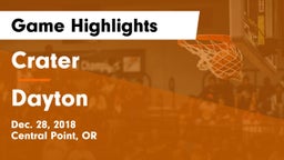 Crater  vs Dayton  Game Highlights - Dec. 28, 2018