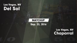 Matchup: Del Sol  vs. Chaparral  2016