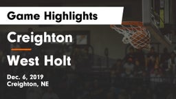Creighton  vs West Holt  Game Highlights - Dec. 6, 2019