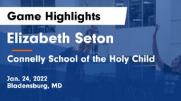 Elizabeth Seton  vs Connelly School of the Holy Child  Game Highlights - Jan. 24, 2022