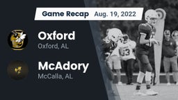 Recap: Oxford  vs. McAdory  2022