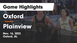 Oxford  vs Plainview  Game Highlights - Nov. 16, 2023