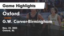 Oxford  vs G.W. Carver-Birmingham  Game Highlights - Nov. 22, 2023