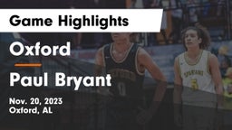Oxford  vs Paul Bryant  Game Highlights - Nov. 20, 2023