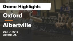 Oxford  vs Albertville Game Highlights - Dec. 7, 2018