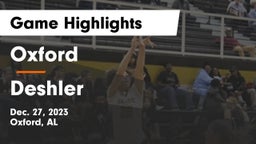 Oxford  vs Deshler  Game Highlights - Dec. 27, 2023