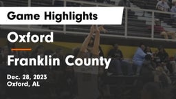 Oxford  vs Franklin County  Game Highlights - Dec. 28, 2023