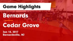 Bernards  vs Cedar Grove  Game Highlights - Jan 14, 2017