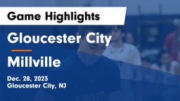 Gloucester City  vs Millville  Game Highlights - Dec. 28, 2023