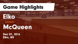 Elko  vs McQueen Game Highlights - Dec 01, 2016