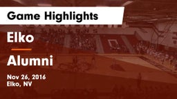Elko  vs Alumni Game Highlights - Nov 26, 2016