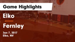 Elko  vs Fernley  Game Highlights - Jan 7, 2017