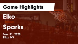 Elko  vs Sparks  Game Highlights - Jan. 31, 2020