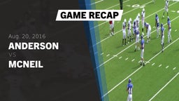 Recap: Anderson  vs. McNeil  2016