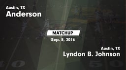 Matchup: Anderson  vs. Lyndon B. Johnson  2016