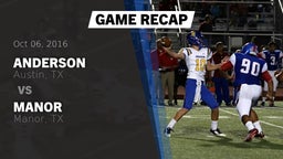 Recap: Anderson  vs. Manor  2016