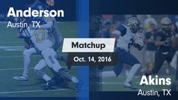 Matchup: Anderson  vs. Akins  2016