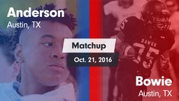 Matchup: Anderson  vs. Bowie  2016