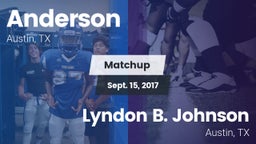 Matchup: Anderson  vs. Lyndon B. Johnson  2017