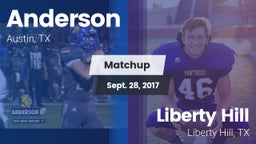 Matchup: Anderson  vs. Liberty Hill  2017