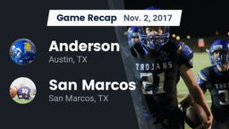 Recap: Anderson  vs. San Marcos  2017