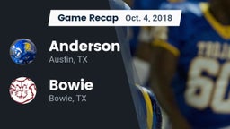 Recap: Anderson  vs. Bowie  2018