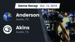 Recap: Anderson  vs. Akins  2018